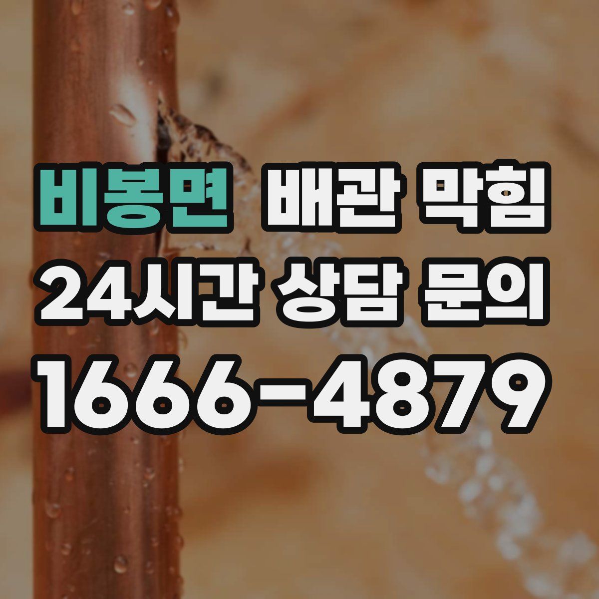 비봉면 배관 막힘