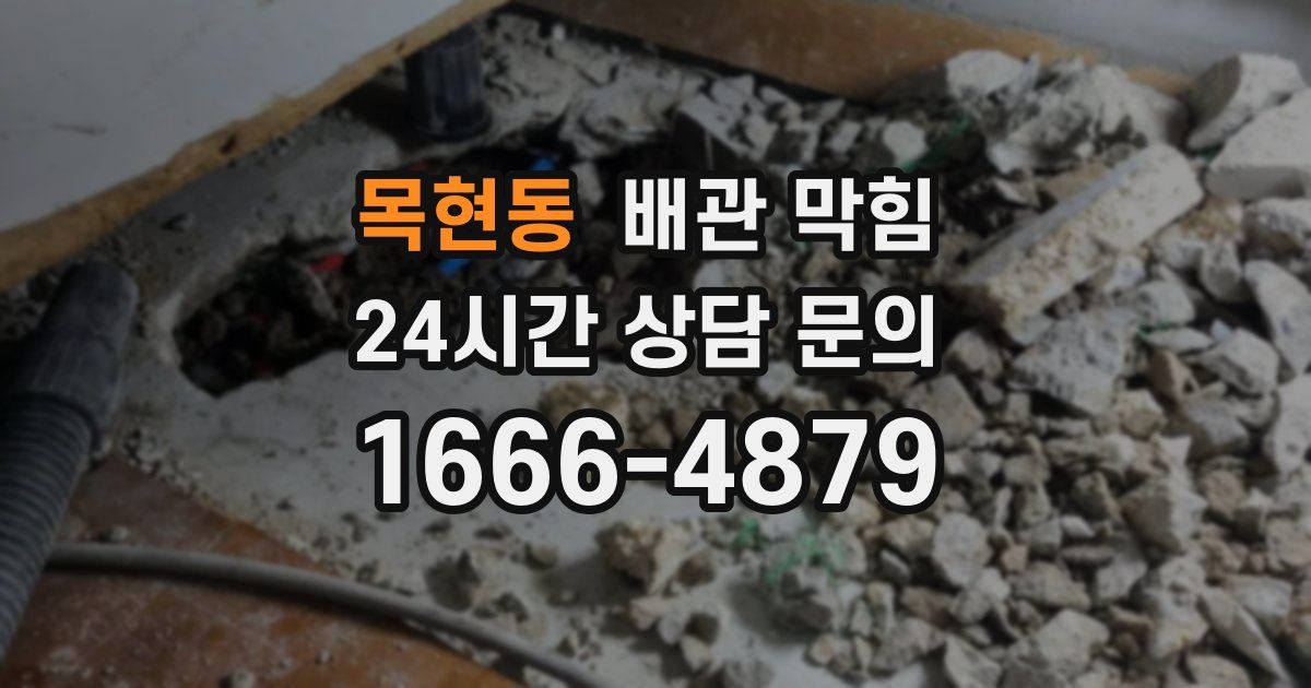 목현동 배관 막힘