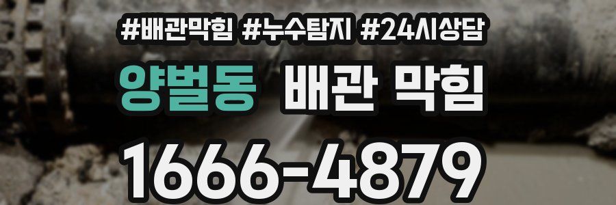양벌동 배관 막힘