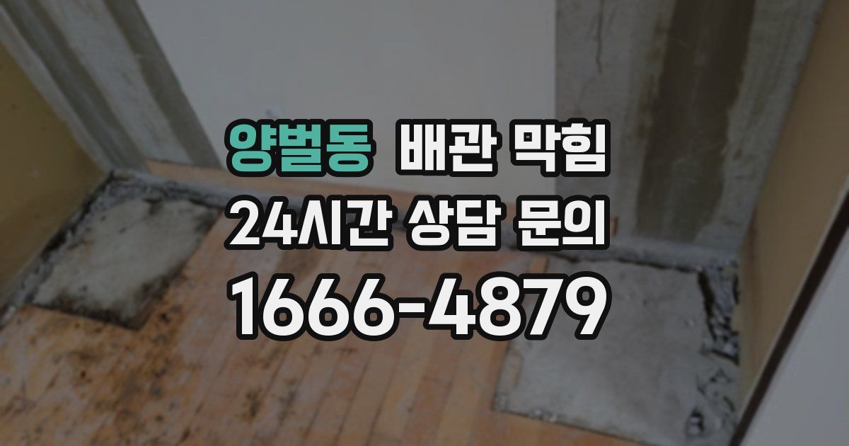 양벌동 배관 막힘