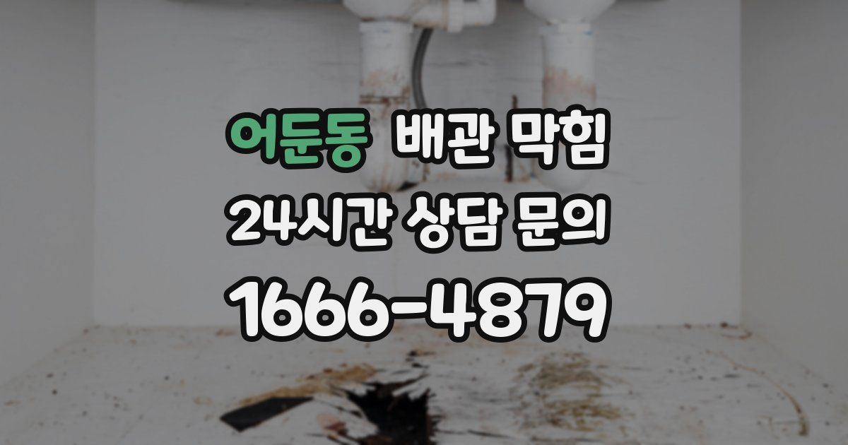 어둔동 배관 막힘