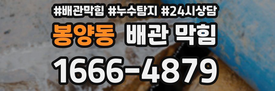 봉양동 배관 막힘
