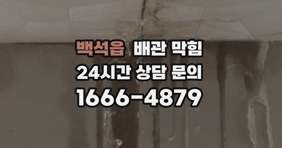 백석읍 배관 막힘