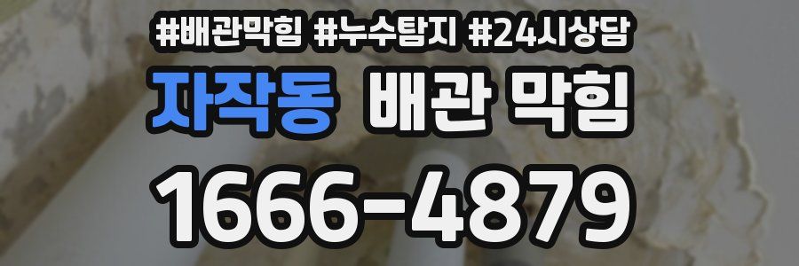 자작동 배관 막힘