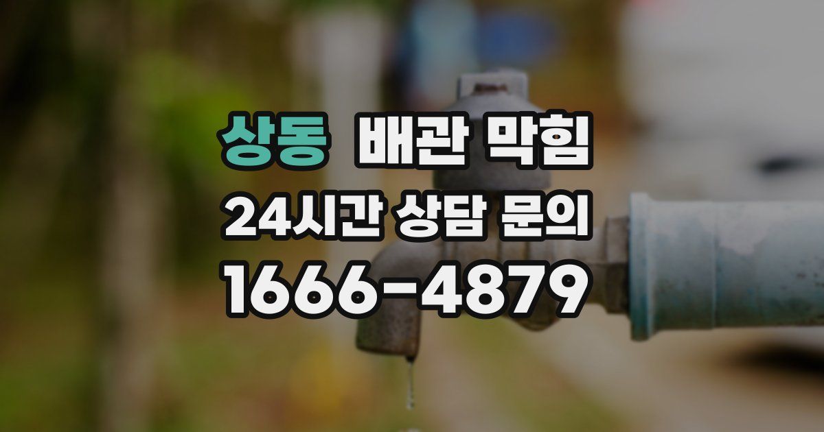 상동 배관 막힘