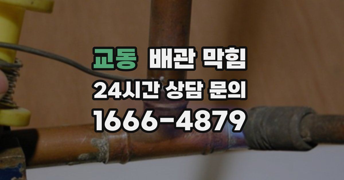 교동 배관 막힘