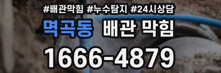멱곡동 배관 막힘