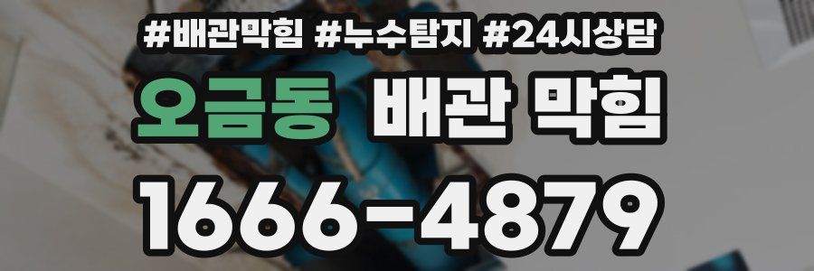 오금동 배관 막힘