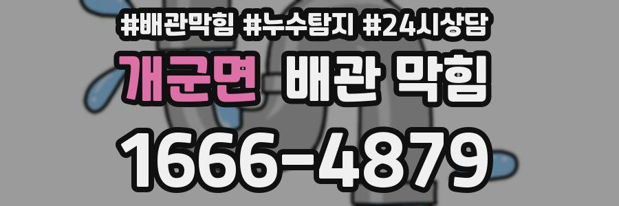 개군면 배관 막힘