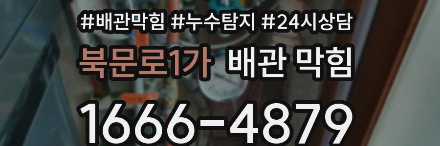 북문로1가 배관 막힘