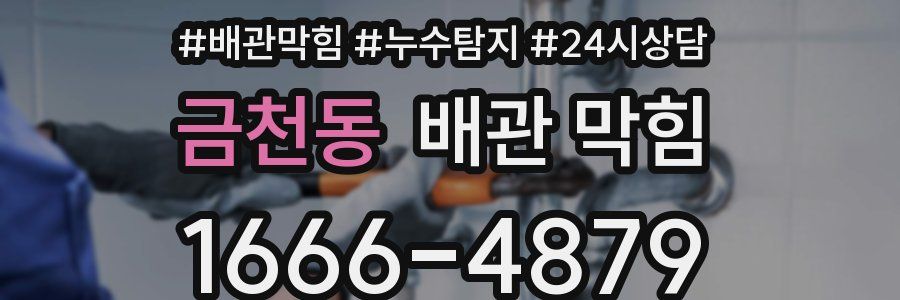 금천동 배관 막힘