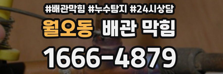 월오동 배관 막힘