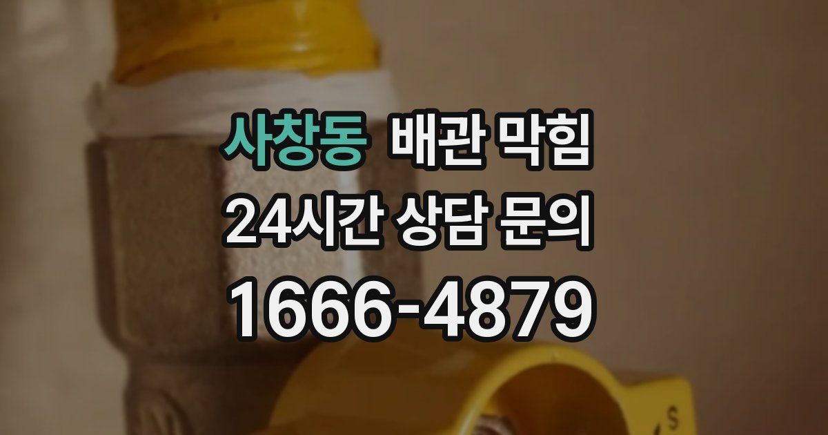 사창동 배관 막힘