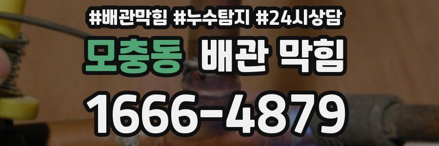 모충동 배관 막힘