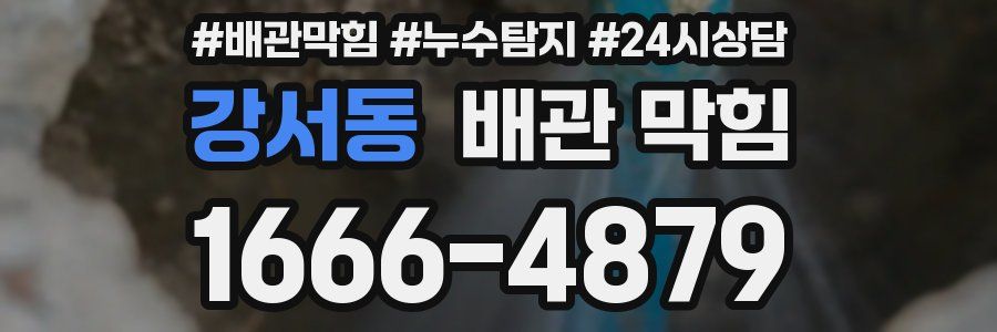 강서동 배관 막힘