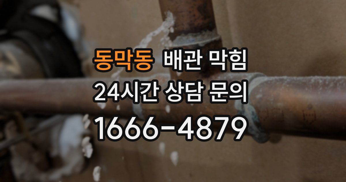 동막동 배관 막힘