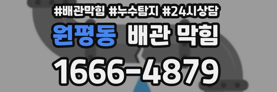원평동 배관 막힘