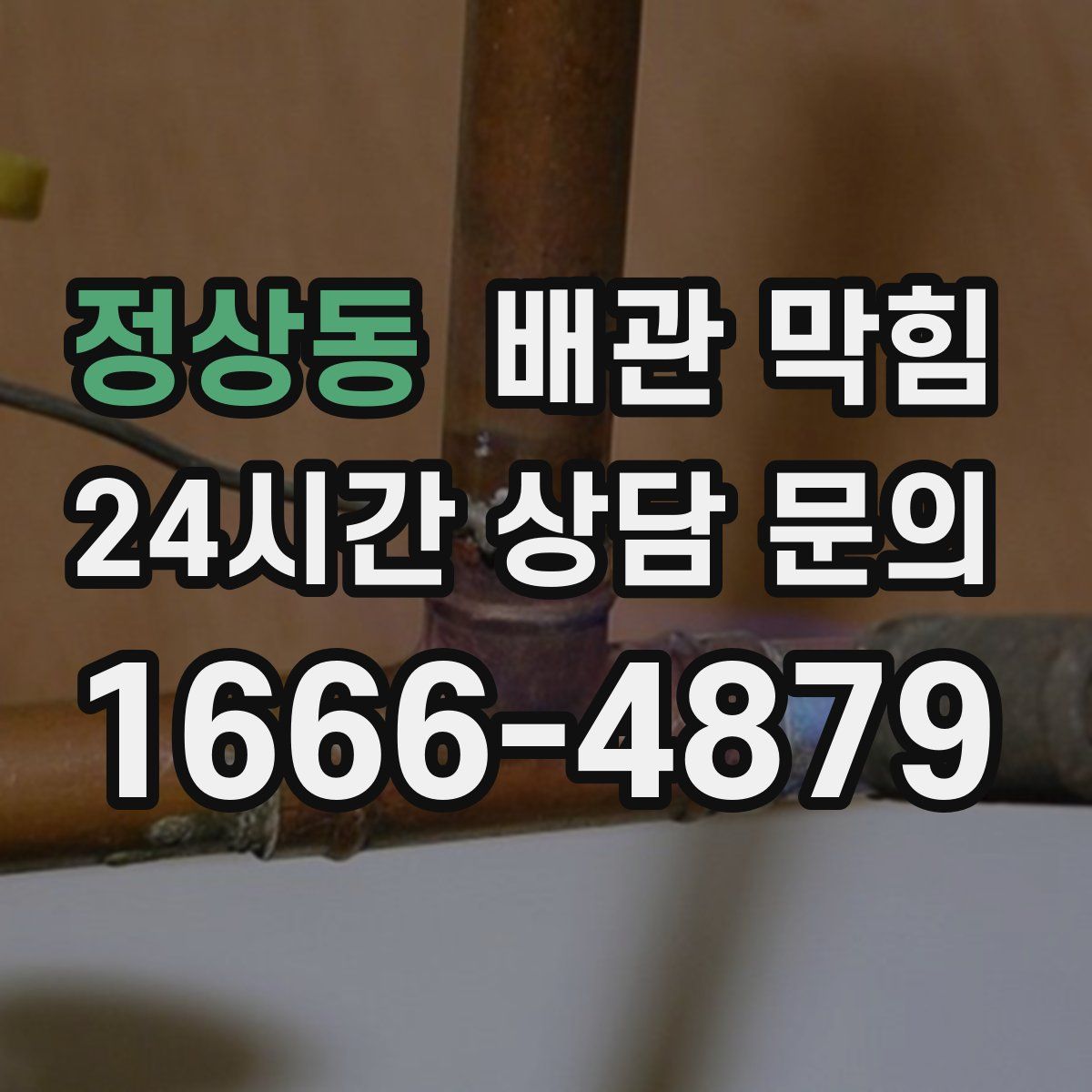 정상동 배관 막힘