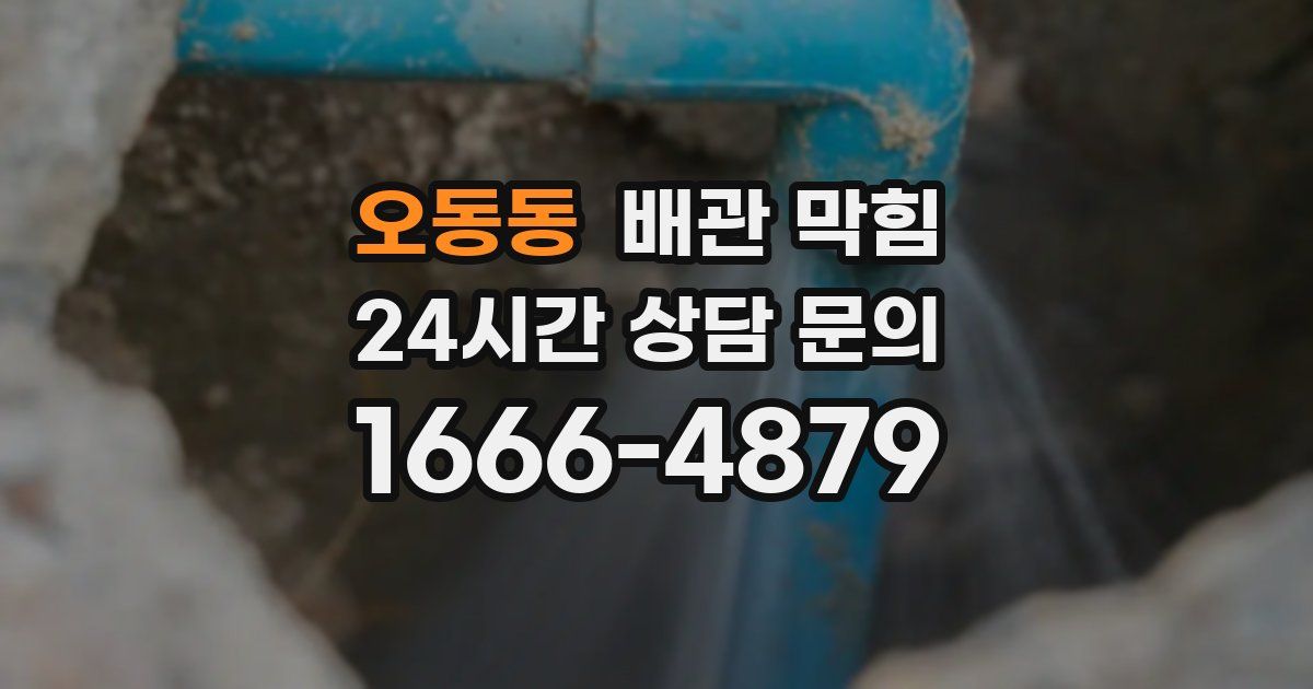 오동동 배관 막힘