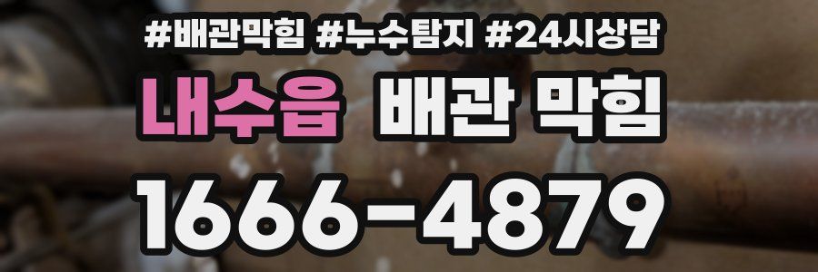 내수읍 배관 막힘