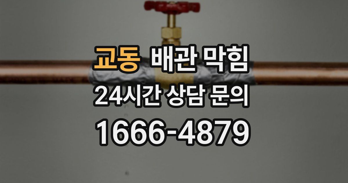 교동 배관 막힘