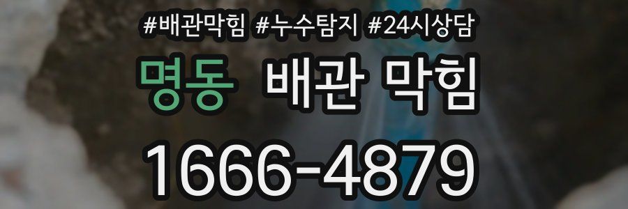 명동 배관 막힘