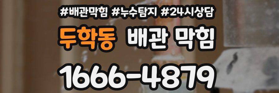 두학동 배관 막힘