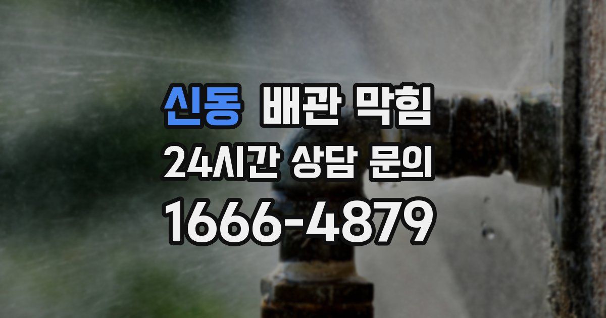 신동 배관 막힘