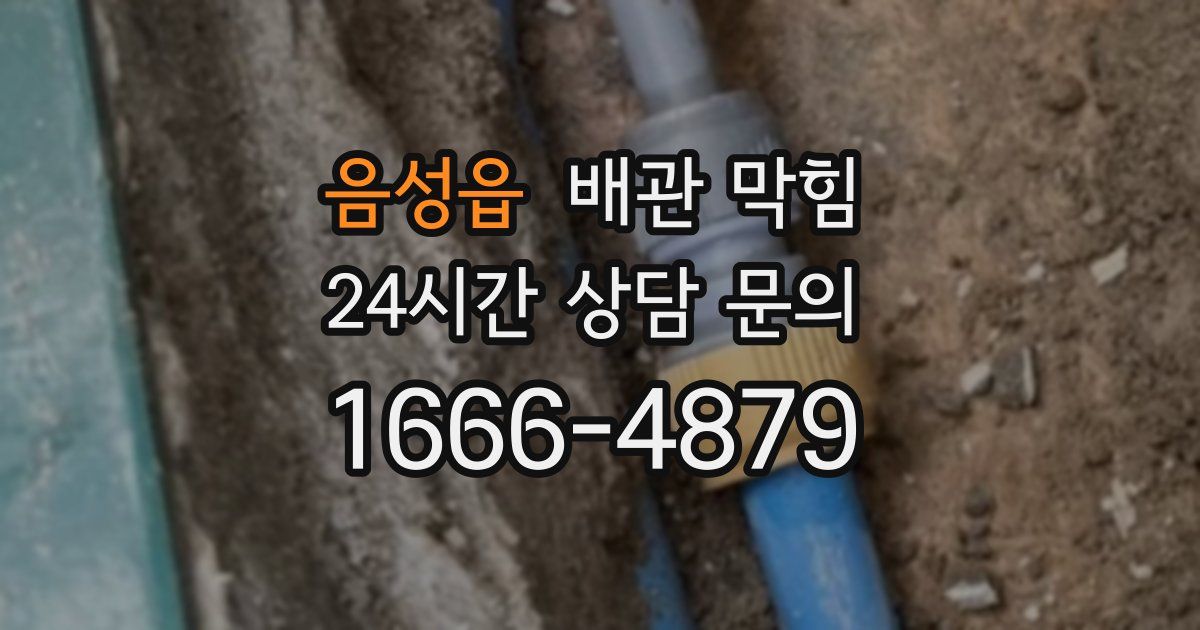 음성읍 배관 막힘