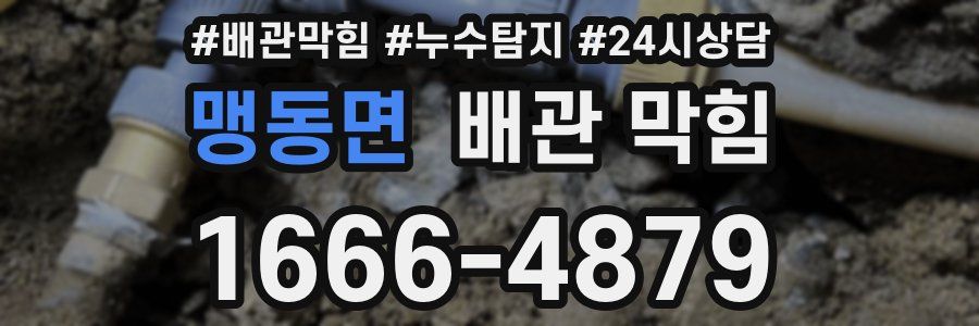 맹동면 배관 막힘