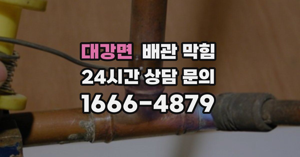 대강면 배관 막힘