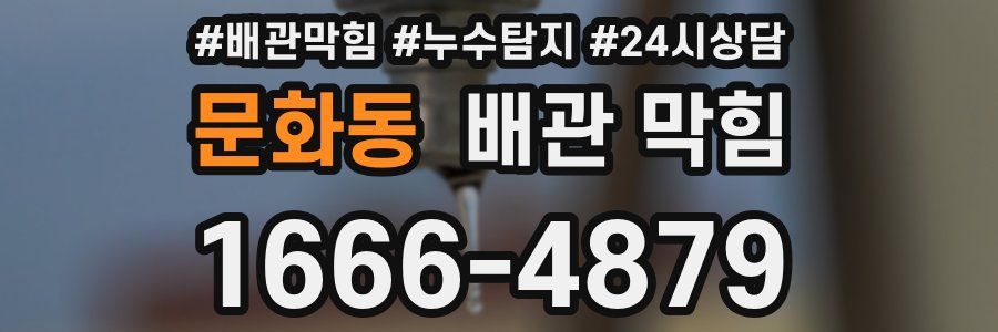 문화동 배관 막힘