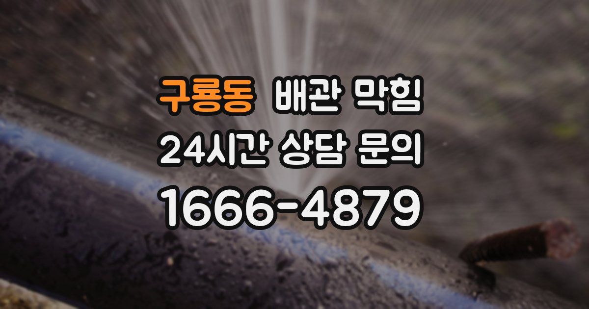 구룡동 배관 막힘