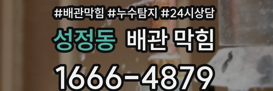 성정동 배관 막힘