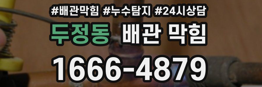 두정동 배관 막힘