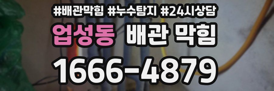 업성동 배관 막힘