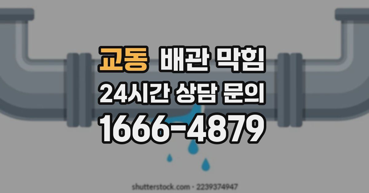 교동 배관 막힘