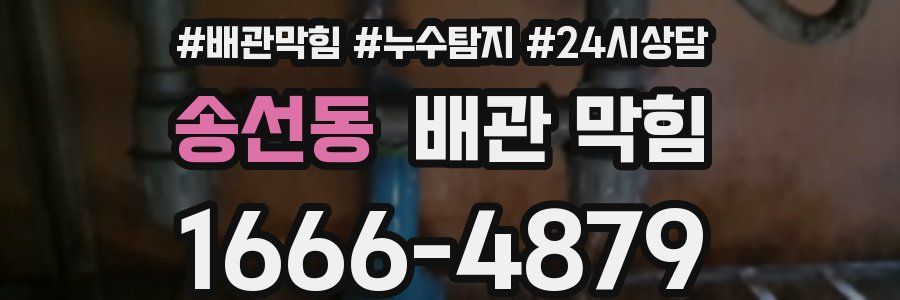 송선동 배관 막힘