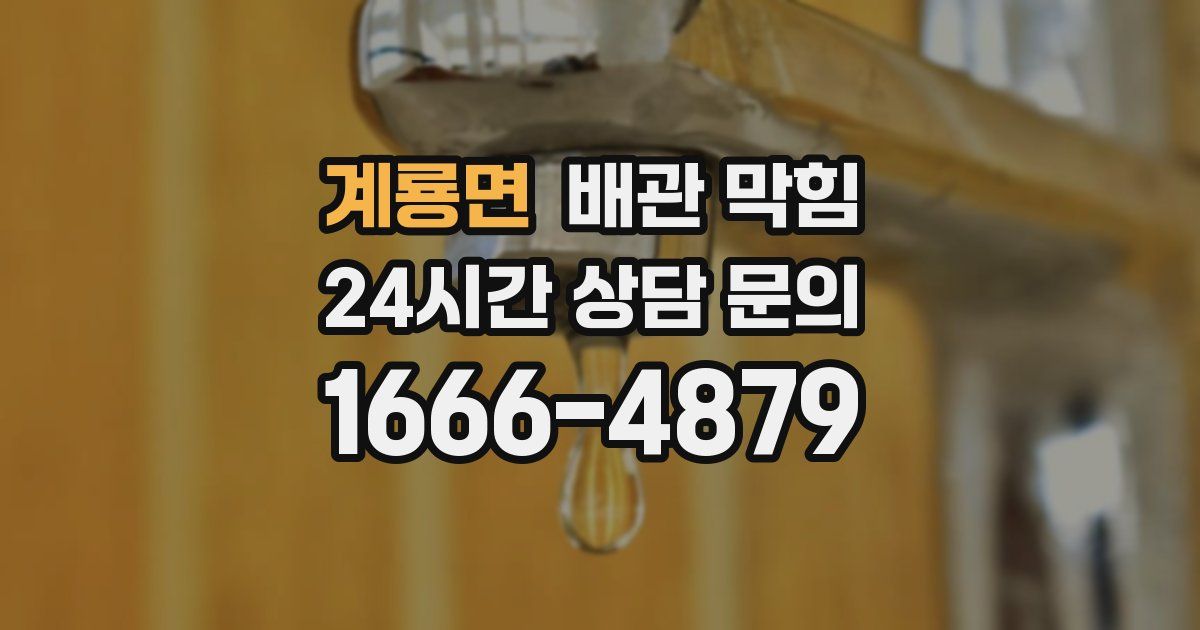 계룡면 배관 막힘