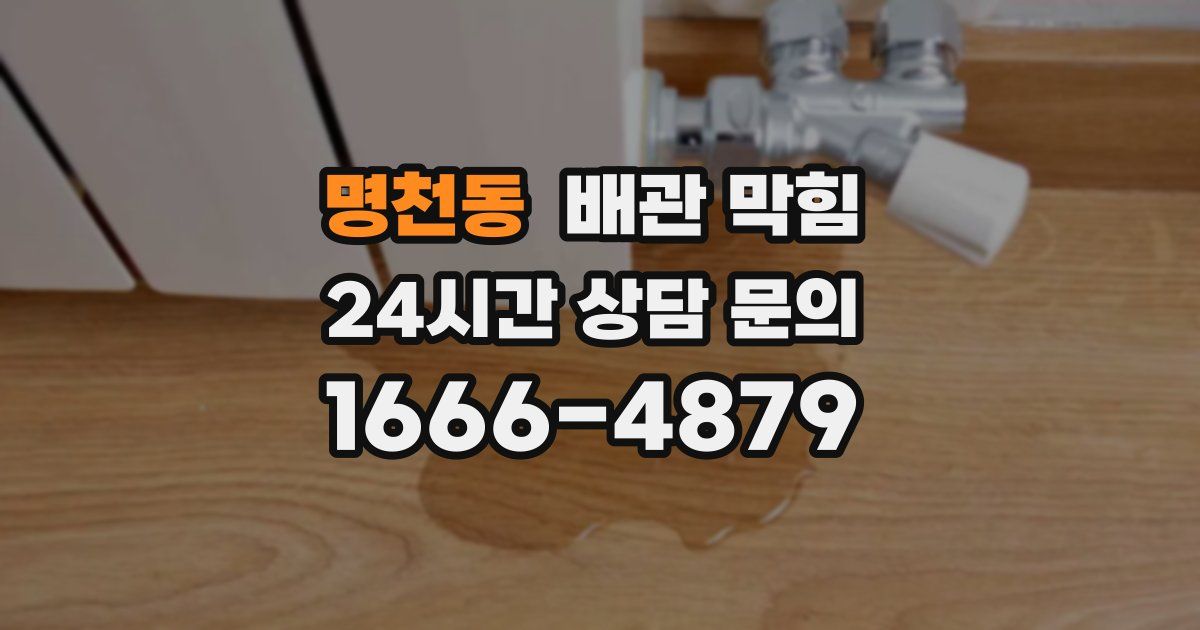 명천동 배관 막힘