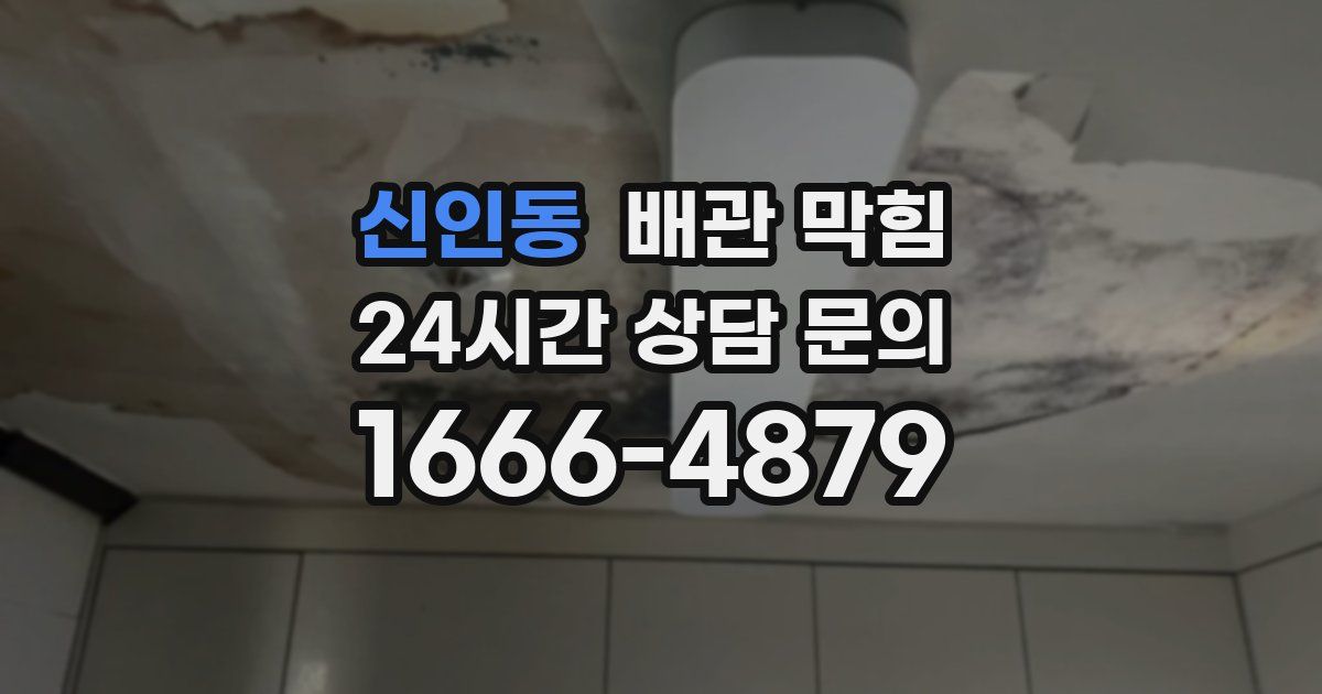 신인동 배관 막힘