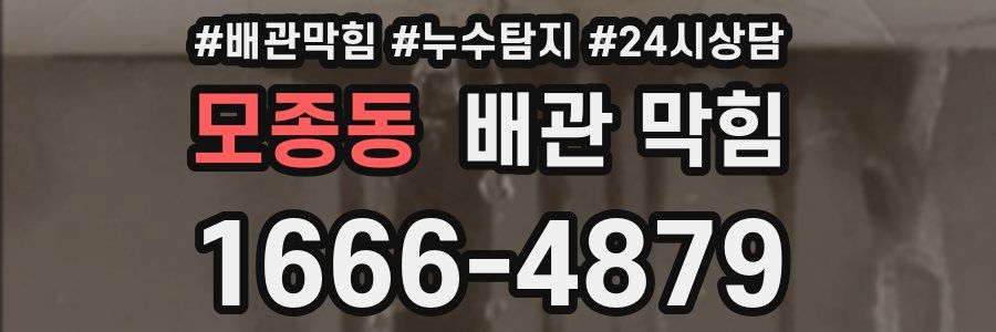 모종동 배관 막힘