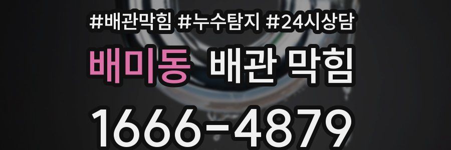 배미동 배관 막힘