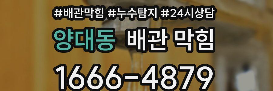 양대동 배관 막힘