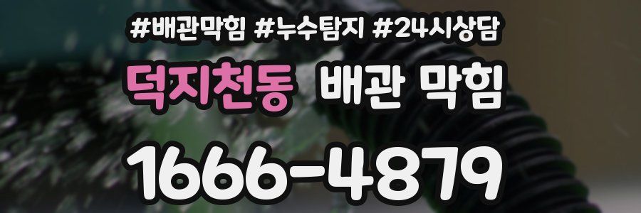 덕지천동 배관 막힘