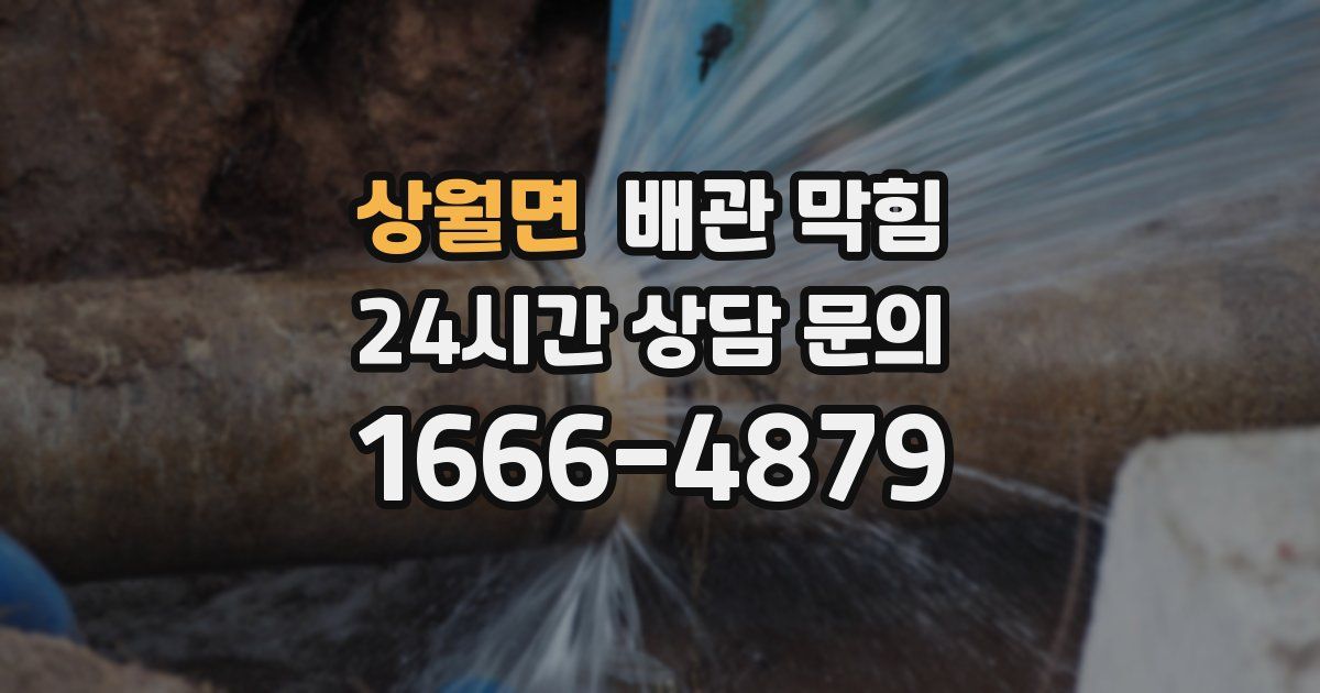 상월면 배관 막힘