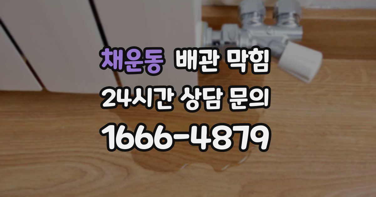 채운동 배관 막힘