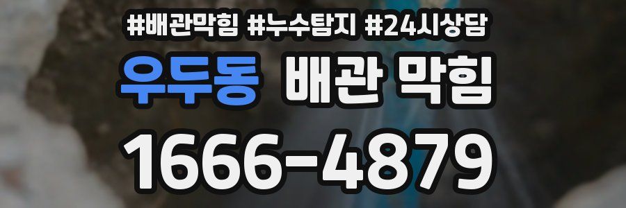 우두동 배관 막힘