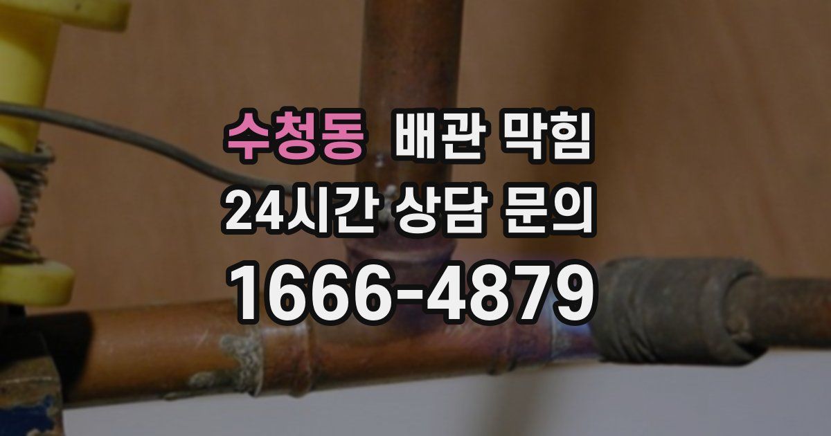 수청동 배관 막힘