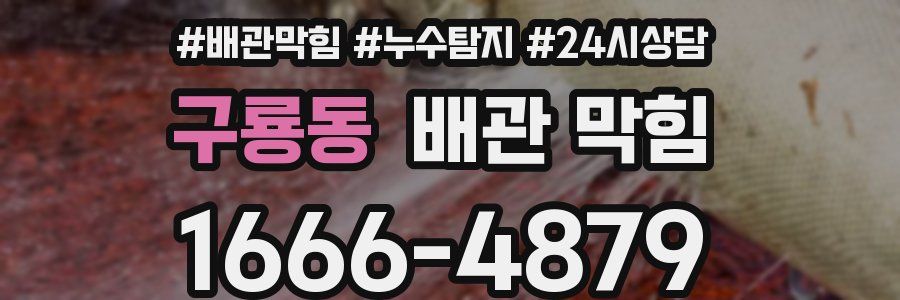 구룡동 배관 막힘